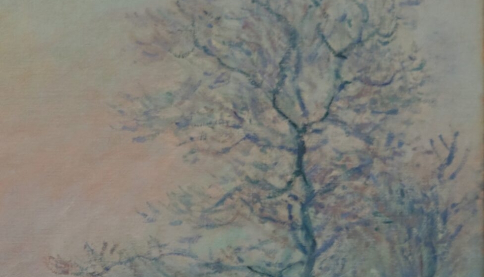 Claude-Monet-Petit-Palais Détail tableau de Monet exposé au Petit Palais (arbres)